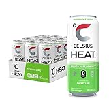 CELSIUS HEAT Performance Energy Drink, Cherry Lime, 16 Fl Oz (Pack of 12)