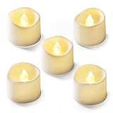 Homemory 12Pcs Flickering Flameless Candle Battery Operated, 200+Hours Fake Electric LED Candles Tea Lights for Votive, Centerpiece Table Decorations