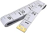 Soft Tape Measure Double Scale Flexible Ruler for Weight Loss Medical Body Measurement Sewing Tailor Craft, Vinyl , Has Centimetre Scale on Reverse Side 60-inch（White）