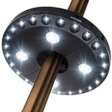 OYOCO Patio Umbrella Light 3 Brightness Modes Cordless 28 LED Lights-4 x AA Battery Operated,Umbrella Pole Light for Patio Umbrellas,Camping Tents or Outdoor Use