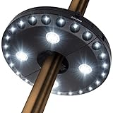 OYOCO Patio Umbrella Light 3 Brightness Modes Cordless 28 LED Lights-4 x AA Battery Operated,Umbrella Pole Light for Patio Umbrellas,Camping Tents or Outdoor Use