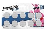 Energizer 2032 Batteries (10 Pack), 3V Lithium Coin Batteries [Compatible with Apple AirTag, Key Fobs, and All CR2032 Compatible Devices]