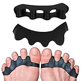 VYCE PrimalStep Toe Separators to Correct Foot and Bunion Pain, Plantar Fasciitis - Toe Straightener to Improve Functional Athletic Mobility - Stretches to Fit (Size 1)
