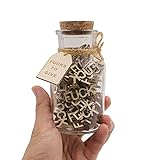 Jar of Fucks（5oz）Gift Jar,Fucks to Give,Fuck Wooden Cutout Letter Piece Bad Mood Vent Spoof Birthday Day,Holiday, Gift to Friend,Funny Gift,Valentines Day.