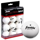 Franklin Sports Ping Pong Balls - Official Size + Weight White 40mm Table Tennis Balls - One Star Professional - Durable High Performance Ping Pong Balls - White - 12 Pack