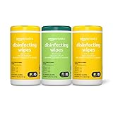 Amazon Basics Disinfecting Wipes, Lemon & Fresh Scent, Sanitizes, Cleans, Disinfects & Deodorizes, 255 Count (3 Packs of 85) (Previously Solimo) (Packaging May Vary)