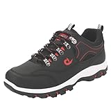 Mountaineering Sneakers for Men, Women Outdoor Non Slip Sport Shoes, Lace Up Climbing Shoes Anti-Slip Breathable Black, 11