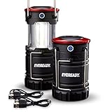 EVEREADY 360 LED Camping Lantern (2-Pack), Collapsible LED Lanterns, Rugged Survival Kits for Hurricane, Emergency Light for Storm, Outages, Outdoor Portable Lanterns