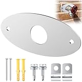 Feekoon Spigot Mounting Plate Repair Kit, Hose Bib Plate, Hose Bib Mounting Backing Plate, Hose Bib Bracket for Fixing Outdoor Loose Faucets ( Aluminum)