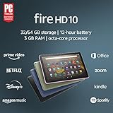 Amazon Fire HD 10 tablet, 10.1', 1080p Full HD, 32 GB, latest model (2021 release), Black