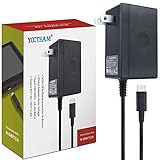 Charger for Nintendo Switch, YCCTEAM Charger AC Adapter Power Supply 15V 2.6A Fast Charging Kit Compatible with Switch OLED/Switch Dock and Pro Controller (Support TV Mode),Black