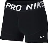 Nike Women's Pro 3' Training Shorts (Black White, Small)