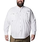 Columbia Men’s PFG Bahama™ II Long Sleeve Shirt, White, Medium