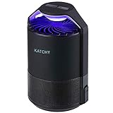 Katchy Indoor Insect Trap - Catcher & Killer for Mosquitos, Gnats, Moths, Fruit Flies - Non-Zapper Traps for Inside Your Home - Catch Insects Indoors with Suction, Bug Light & Sticky Glue (Black)