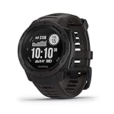 Garmin Instinct, Rugged Outdoor Watch with GPS, Features Glonass and Galileo, Heart Rate Monitoring and 3-Axis Compass, Graphite