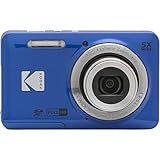 KODAK PIXPRO FZ55-BL 16MP Digital Camera 5X Optical Zoom 28mm Wide Angle 1080P Full HD Video 2.7' LCD Vlogging Camera (Blue)