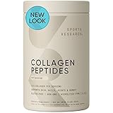 Sports Research Collagen Peptides - Hydrolyzed Type 1 & 3 Collagen Powder Protein Supplement for Healthy Skin, Nails, Bones & Joints - Easy Mixing Vital Nutrients & Proteins, Collagen for Women & Men