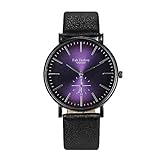 Bokeley Fashion Quartz Watch, Womens Watches Leather Band Analog Quartz Wrist Watch (C)