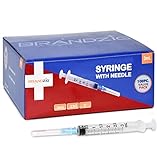 Brandzig 3ml Syringe with Needle - 23G, 1' Needle (100-Pack)…