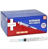 Brandzig 3ml Syringe with Needle - 23G, 1' Needle (100-Pack)…