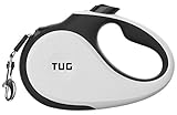 TUG Patented 360° Tangle-Free, Heavy Duty Retractable Dog Leash for Up to 110 lb Dogs; 16 ft Strong Nylon Tape; One-Handed Brake, Pause, Lock