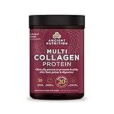 Ancient Nutrition Collagen Powder Protein with Probiotics, Unflavored Multi Collagen Protein with Vitamin C, 45 Servings, Hydrolyzed Collagen Peptides Supports Skin and Nails, Gut Health, 16oz…