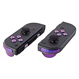 eXtremeRate Purple Blue Chameleon Replacement ABXY Direction Keys SR SL L R ZR ZL Trigger Buttons and Springs, Full Set Buttons w/Tools for Nintendo Switch & OLED Joy-con - JoyCon Shell NOT Included