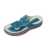 Flip Flops Flat On Clip Bottomed With Arch Women's Sandals Comfy Roman T Open Slider Sandals with Comfortable Plantar Fasciitis Support 11_Light blue, 9