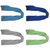 4 Packs Cooling Towel (40'x 12'), Ice Towel, Microfiber Towel, Soft Breathable Chilly Towel Stay Cool for Yoga, Sport, Gym, Workout, Camping, Fitness, Running, Workout & More Activities (Multicolor)