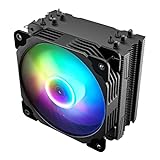 Vetroo V5 CPU Air Cooler w/ 5 Heat Pipes 120mm PWM Processor 150W TDP Cooler for Intel LGA 1700/1200/115X AMD AM5/AM4 w/Addressable RGB Lights Sync(V5, Black)