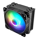 Vetroo V5 CPU Air Cooler w/ 5 Heat Pipes 120mm PWM Processor 150W TDP Cooler for Intel LGA 1700/1200/115X AMD AM5/AM4 w/Addressable RGB Lights Sync(V5, Black)