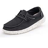 Hey Dude Women's Wendy L Black Size 8 | Women’s Shoes | Women’s Lace Up Loafers | Comfortable & Light-Weight