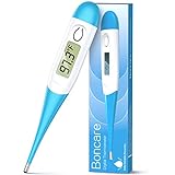 Thermometer for Adults, Digital Oral Thermometer for Fever with 10 Seconds Fast Reading (Light Blue)