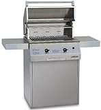 Solaire 27-Inch Deluxe InfraVection Natural Gas Grill on Square Cart with Rotisserie Kit, Stainless Steel