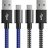 6amLifestyle PS4 Controller Charger Charging Cable 10ft 2 Pack Nylon Braided Extra Long Micro USB 2.0 High Speed Data Sync Cord Compatible for Playstaion 4, PS4 Slim/Pro, Xbox One S/X Controller