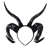 Qhome Gothic Antelope Sheep Horn Hoop Headband Forest Animal Aries Exhibition Cosplay Deluxe Costume Horns