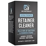 Retainer Cleaner Tablets Invisalign Cleaner - FSA HSA Approved - Remove Odors Discoloration Stains and Plaque 4 Month Supply Denture Cleaner for Retainers and Mouth Guards Denture Bath Fresh Mint