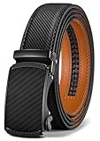 BULLIANT Men's Belt, Slide Ratchet Belt For Gift Men Dress Pant Shirt Oxfords,Trim To Fit(Black,38'-44' Waist Adjustable)