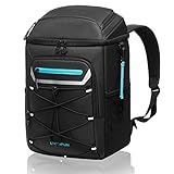 EVERFUN Cooler Backpack Insulated Leakproof 30 Cans, Cooler Bag with 2 Insulated Compartments Waterproof, Lightweight Hiking Beach Lunch Travel Camping Cooler for Men and Women