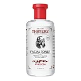 Thayers Alcohol-Free, Hydrating Rose Petal Witch Hazel Facial Toner with Aloe Vera Formula, Vegan, Dermatologist Tested and Recommended, 12 Ounce