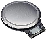 Amazon Basics Digital Kitchen Scale with LCD Display, Batteries Included, Weighs up to 11 pounds, Black and Stainless Steel