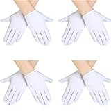 SATINIOR Kids Costume Gloves Dress Cotton Gloves Wrist Formal Gloves for Boys Girls, White (4), Small
