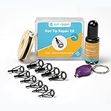 Fishing Rod Tip Repair Kit with Glue, Complete Kit with UV Cured Adhesive and 10 Rod Tips