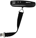 Amazon Basics Portable Digital Luggage Weight Scale, One Size, Black