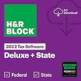 H&R Block Tax Software Deluxe + State 2022 with Refund Bonus Offer (Amazon Exclusive) [PC Download]