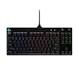 Logitech G PRO Mechanical Gaming Keyboard, Ultra Portable Tenkeyless Design, Detachable Micro USB Cable, 16.8 Million Color LIGHTSYNC RGB Backlit Keys