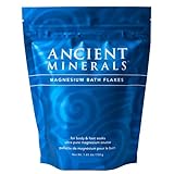 Ancient Minerals Magnesium Bath Flakes of Pure Genuine Zechstein Chloride - Resealable Magnesium Supplement Bag That Will Outperform Leading Epsom Salts (26.4 Ounce)
