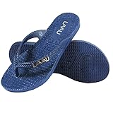 LAVAU Flip Flops Women, Great for Shower Beach and Pool, Sturdy and Durale Rubber Plastic Thong Flip Flops LAVAU-W-lan-10