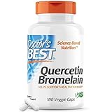 Doctor's Best Quercetin Bromelain, Immunity Support Capsule, Heart, Joint & Healthy Respiratory System, Non-GMO, Vegan, Gluten Free, Soy Free,180 VC