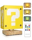 NESIMY Super Bros Table Lamp Night Light for Kids Question Block Decor NightLight Merchandise As Toys Gifts for Kids and Fans